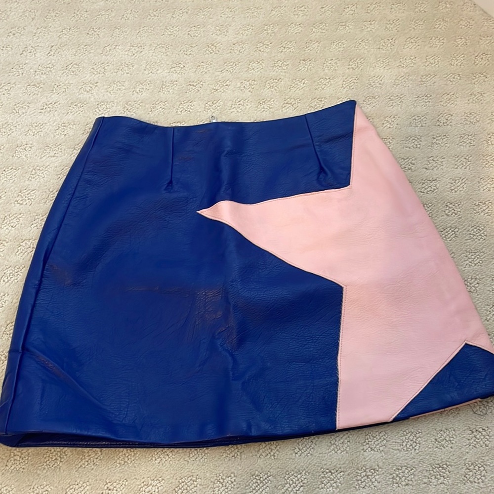 signature 8 faux leather skirt size S